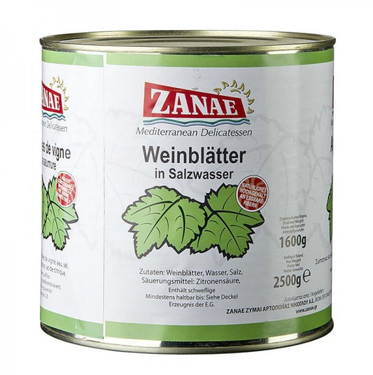 Zanae Weinblätter, in Salzwasser (2Kg)